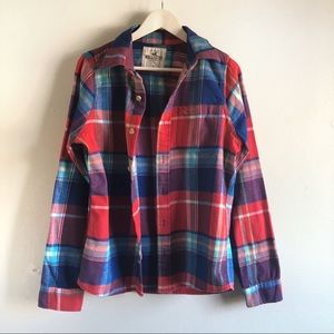 Hollister thick flannel buttoned shirt Medium